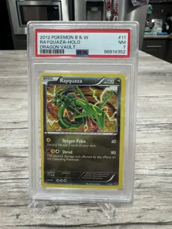 2012 Black & White Dragon Vault Rayquaza #11 Holo PSA 7 NM Pokemon TCG - Image 1