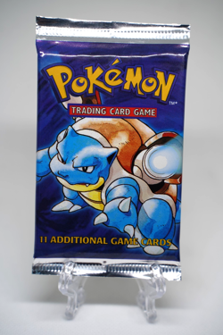 Pokemon Base Set Booster Pack Unlimited Blastoise Art WOTC TCG Vintage Sealed - Image 1