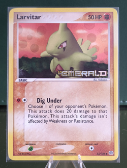 Larvitar 52/106 | EX Emerald | Stamped Reverse Holo | English Pokemon | LP - Image 1