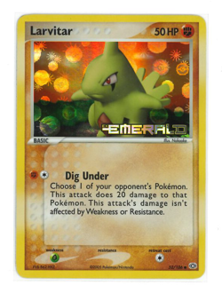 Larvitar 52/106 | EX Emerald | Stamped Reverse Holo | English Pokemon | LP - Image 3