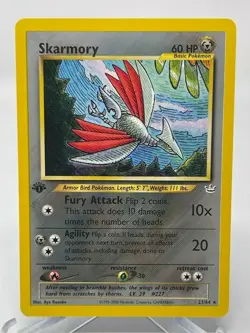 Pokemon Skarmory 23/64 1st Edition Neo Revelation Pack Fresh NM - Image 1