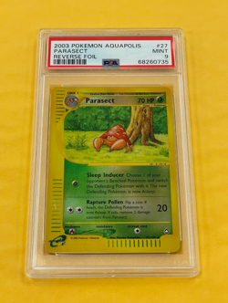2003 Pokemon Aquapolis Parasect Reverse Holo Foil #27/147 PSA 9 MINT - Image 1