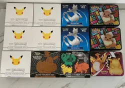 Pokemon Empty ETBS & Lunchboxes W/ PROMOS NO PACKS - Image 1