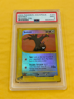 2003 Pokemon Aquapolis Sentret Reverse Holo Foil #107/147 PSA 9 MINT - Image 1