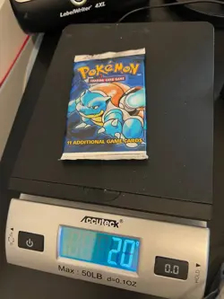 Pokemon Base Set Booster Pack Unlimited Blastoise Art WOTC TCG Vintage Sealed - Image 3