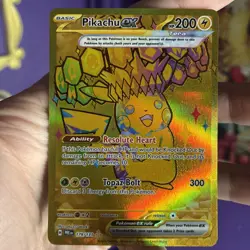 Pokemon TCG Pikachu EX 179/131 - Prismatic Evolutions Gold Hyper Rare - Image 1