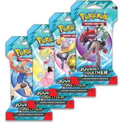Pokemon TCG Scarlet & Violet Journey Together Sleeved Packs Art Set 4 Packs Live - Image 1