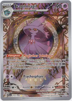 Pokemon Traunmagil Secret Illustration Rare Entwicklungen in Paldea 212/193 NM D - Image 1
