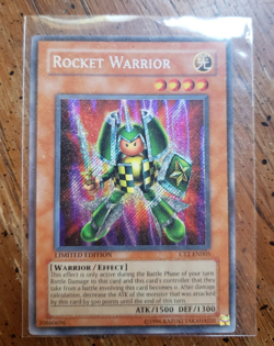 Yugioh Rocket Warrior CT2-EN005 Secret Rare Limited Edition MP - Image 1