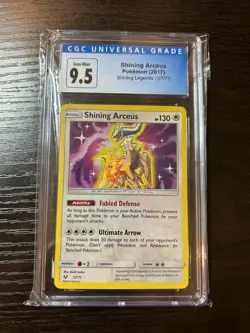 CGC 9.5 MINT SHINING ARCEUS - 2017 SHINING LEGENDS SHINY 57/73 - POKEMON CARD - Image 1