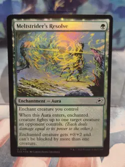 FOIL U 0199 Meltstrider's Resolve Aura Uncommon Edge of Eternities MTG Card - Image 1