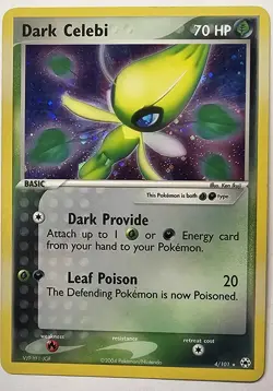 Pokemon 2004 Dark Celebi Holo Card Hidden Legends #4/101 - Image 1