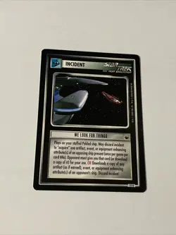 Star Trek CCG Incident We Look For Things Black Boarder Card - Image 1