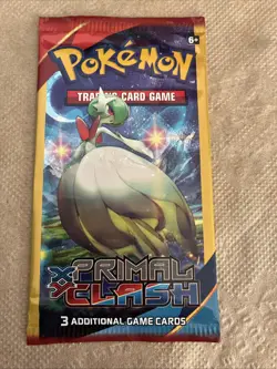 Pokemon XY Primal Clash Sealed 3 Card Booster Pack - Image 1
