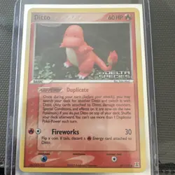 Ditto Pokemon Charmander TCG Delta Species Holo Card 61/113 Reverse Holo Stamp - Image 1