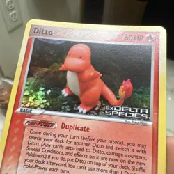 Ditto Pokemon Charmander TCG Delta Species Holo Card 61/113 Reverse Holo Stamp - Image 3
