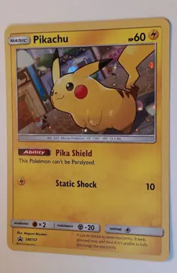 Pikachu - SM157 - Pokemon Sun & Moon Promo Holo Rare Card NM - Image 1
