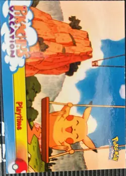 1998 POKEMON PIKACHUS VACATION CARD #57 - PLAYTIME - Image 1