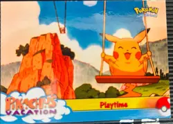 1998 POKEMON PIKACHUS VACATION CARD #57 - PLAYTIME - Image 2