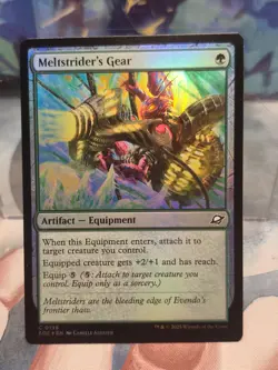 FOIL C 0198 Meltstrider's Gear Artifact Common Edge of Eternities MTG Card - Image 1