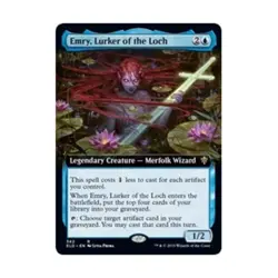 WOTC MtG Throne of Eldrain Emry, Lurker of the Loch (Extended Art) (R) (Fo NM - Image 1