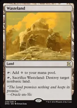 1x Wasteland - Foil NM-Mint, English Eternal Masters MTG Magic - Image 1