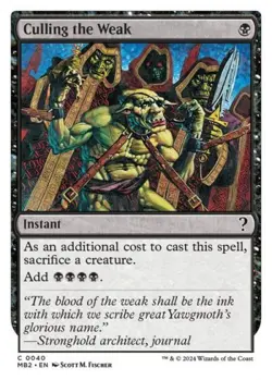 MTG English Culling the Weak (White Border) NM Normal Mystery Booster 2 - Image 1