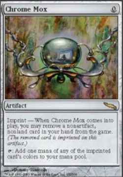 1x Chrome Mox Moderate Play, English Mirrodin MTG Magic - Image 1