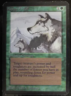 Aspect Of Wolf - Alpha Edition - Moderate Play MTG Magic Minor Edge Wear English - Image 1
