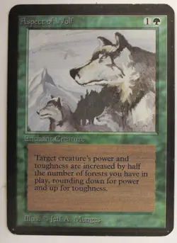 Aspect Of Wolf - Alpha Edition - Moderate Play MTG Magic Minor Edge Wear English - Image 3