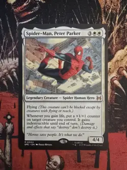 Magic The Gathering MTG Spiderman Spider-Man, Peter Parker Mythic Rare M004 - Image 1