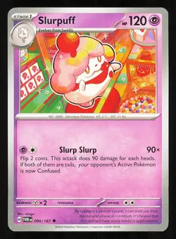 Slurpuff 090/167 Regular Near Mint Pokemon TCG S&V Twilight Masquerade TWM - Image 1