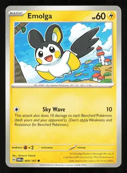 Emolga 069/167 Regular Near Mint Pokemon TCG S&V Twilight Masquerade TWM - Image 1