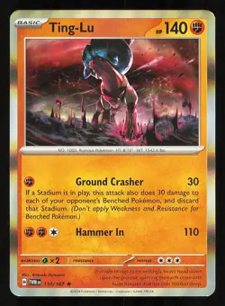 Ting-Lu 110/167 Holo Near Mint Pokemon TCG S&V Twilight Masquerade TWM - Image 1