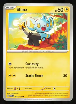 Shinx 066/167 Regular Near Mint Pokemon TCG S&V Twilight Masquerade TWM - Image 1