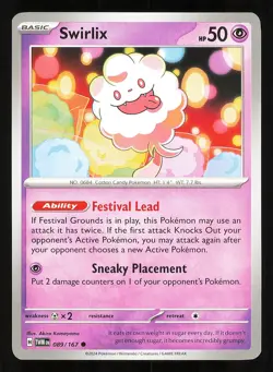 Swirlix 089/167 Regular Near Mint Pokemon TCG S&V Twilight Masquerade TWM - Image 1