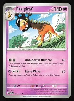 Farigiraf 084/167 Regular Near Mint Pokemon TCG S&V Twilight Masquerade TWM - Image 1