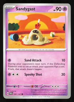 Sandygast 091/167 Regular Near Mint Pokemon TCG S&V Twilight Masquerade TWM - Image 1