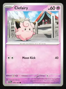 Clefairy 078/167 Regular Near Mint Pokemon TCG S&V Twilight Masquerade TWM - Image 1