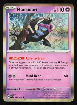Munkidori 095/167 Holo Near Mint Pokemon TCG S&V Twilight Masquerade TWM - Image 1
