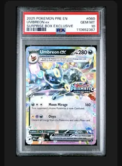 Pokemon Umbreon EX Surprise Box 060/131 Prismatic Evolutions Stamp PSA 10 - Image 1