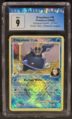 CGC 9 Empoleon FB LV.50 27/147 Supreme Victors Holo Pokemon League 2009 - Image 1