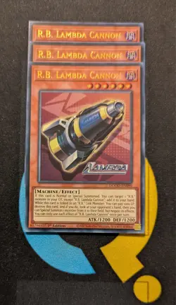 DOOD-EN090 R.B. Lambda Cannon x3 Ultra Rare 1st Ed YuGiOh Playset - Image 1