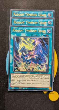 DOOD-EN061 Radiant Typhoon Chant x3 Ultra Rare 1st Ed YuGiOh Playset - Image 1