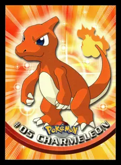 Pokemon Topps TV Animation Edition #05 Charmeleon Blue Logo Card - Image 1