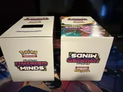 2 Pokemon sun & moon unified minds 3 card packs gravity box complete 92 packs. - Image 4
