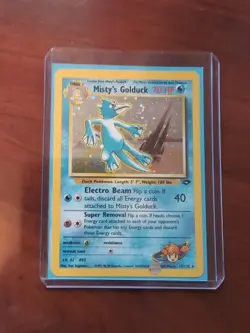 Pokemon TCG Misty's Golduck Holo Rare Card 12/132 Gym Challenge - Image 1