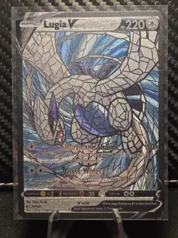 Lugia CUSTOM Stained Glass Holo Shiny Unbranded Card For Display Only - Image 2