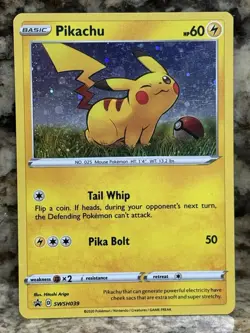 Pikachu SWSH039 SWSH: Sword & Shield Promo Cards Holo NM - Image 1