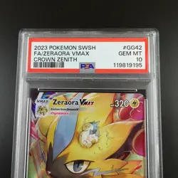 PSA 10 Zeraora Vmax GG42/GG70 Pokemon Crown Zenith Full Art Holo Graded Card - Image 2